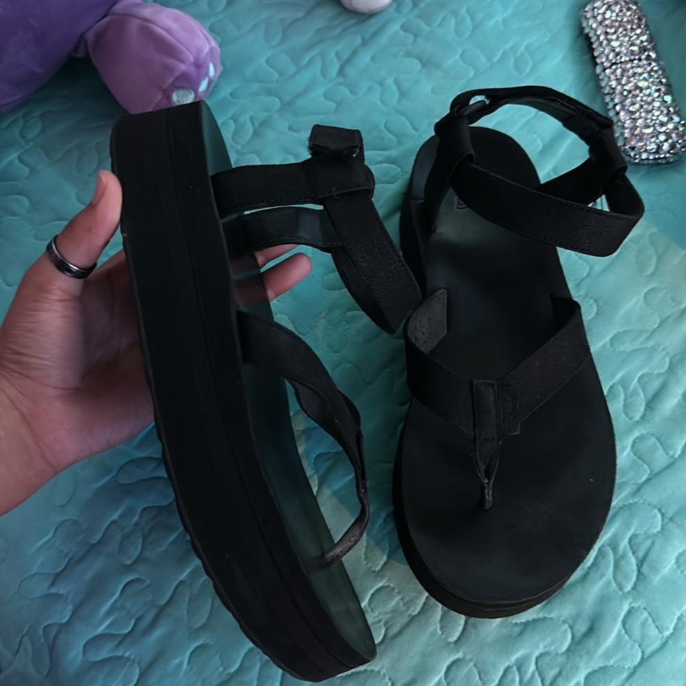 Teva Black Platform Sandals